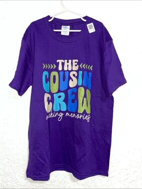 Kids' Purple 'The Cousin Crew' Graphic Tee